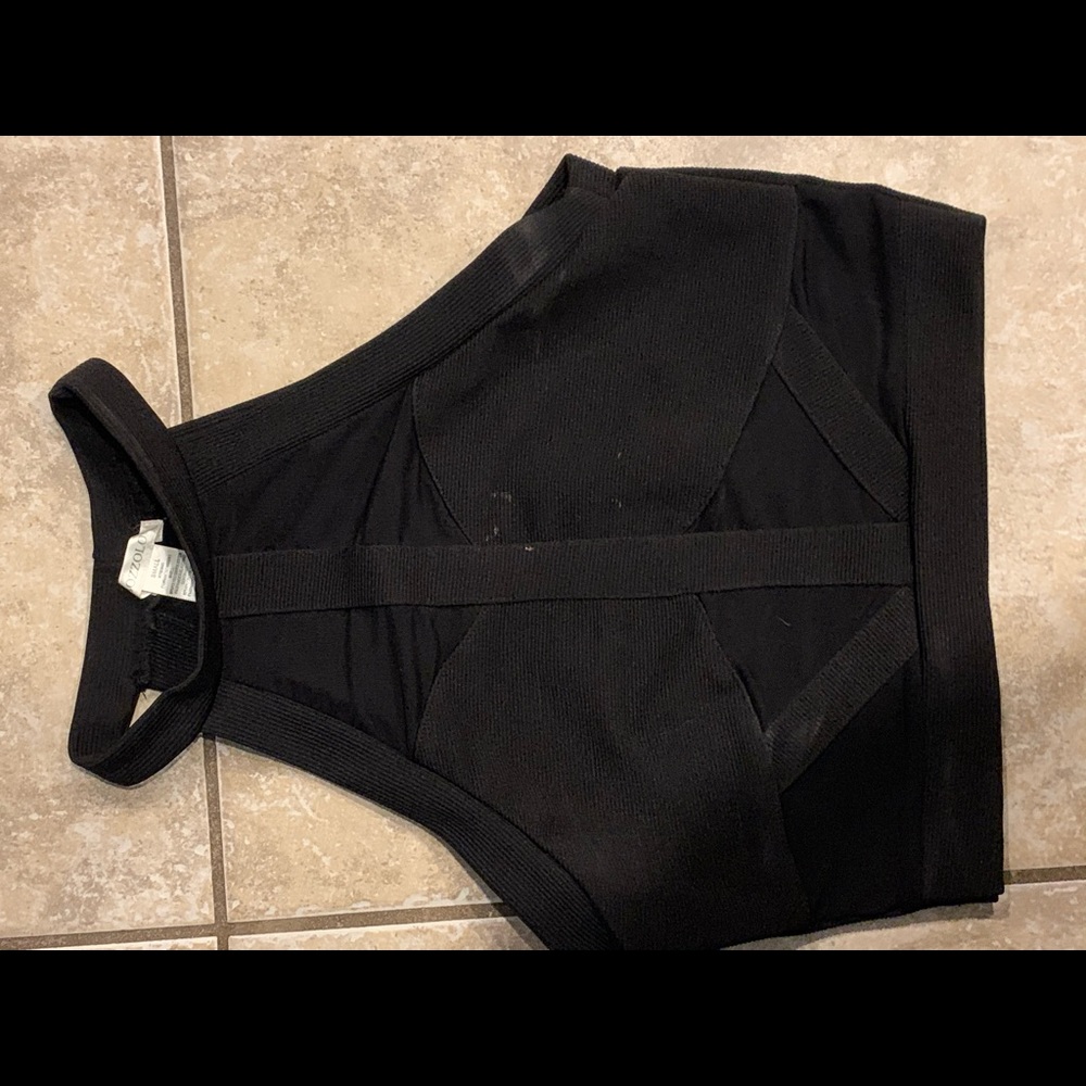 Black short dress shirt